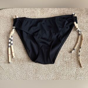 Burberry Black with Nova Check Swimsuit Bottoms XS New